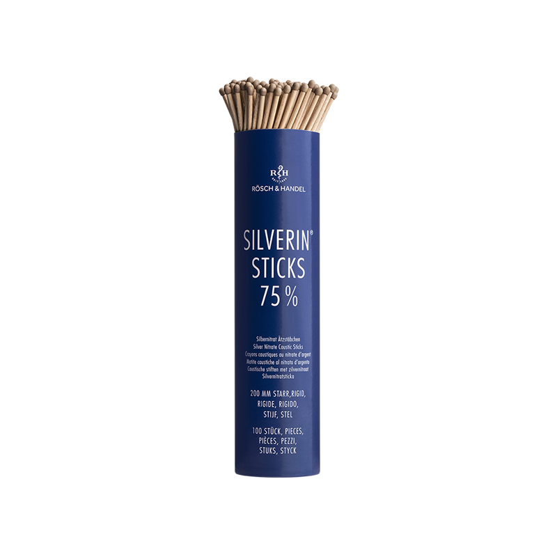 Crayon SILVERIN nitrate d'argent 75% bâtonnet 200mm rigide 100 pièces