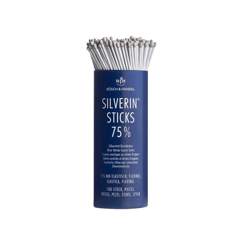 Crayon SILVERIN nitrate d'argent 75% bâtonnet 115mm flexible 100 pièces